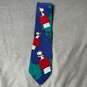 Peanuts Snoopy Blue and Red Tie
